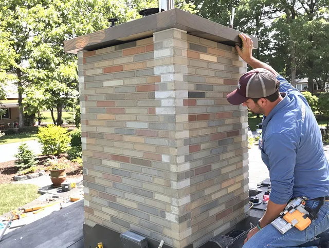 Whittier Chimney Sweep completing a modern chimney remodel in Whittier, CA