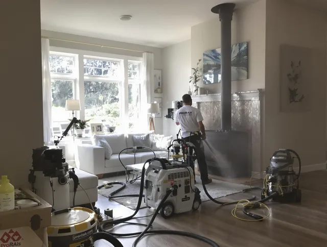 Soot removal service by Whittier Chimney Sweep for a fireplace in Whittier, CA